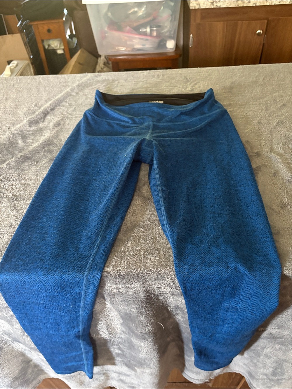manduka Deep Blue Stretch Leggings for Women